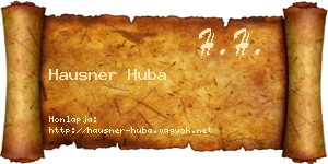 Hausner Huba névjegykártya